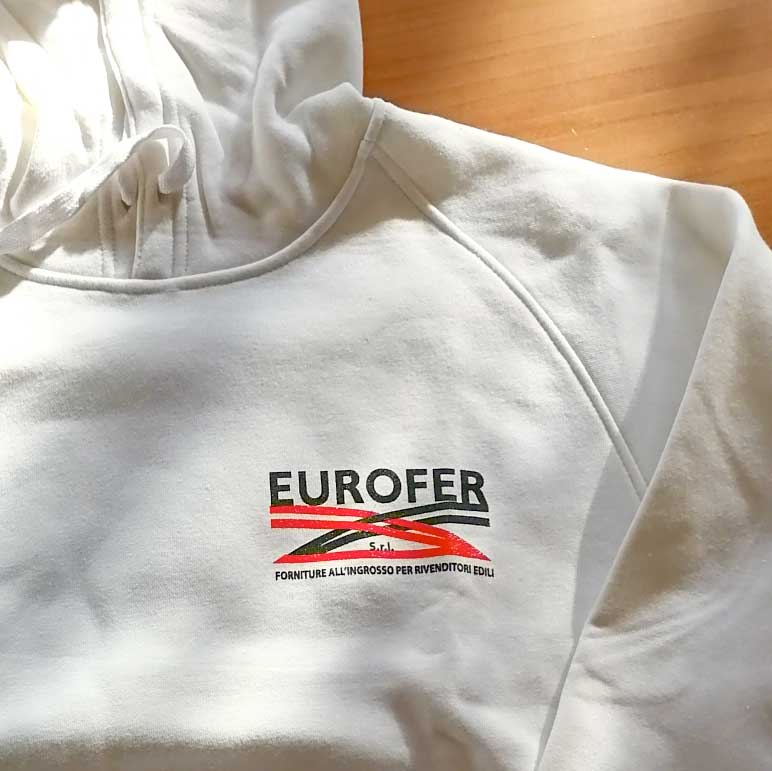 Eurofer materiali edili felpa con logo